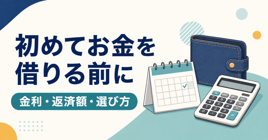 初めてお金を借りる前に確認したい金利・返済額・選び方